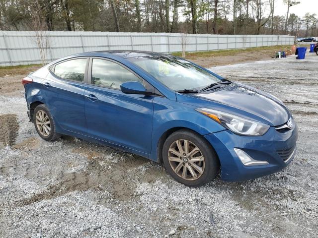 KMHDH4AE0EU048413 - 2014 HYUNDAI ELANTRA SE BLUE photo 4