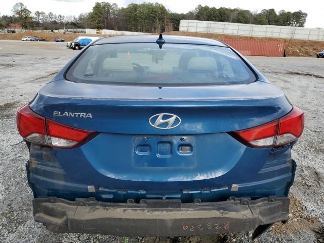 KMHDH4AE0EU048413 - 2014 HYUNDAI ELANTRA SE BLUE photo 6