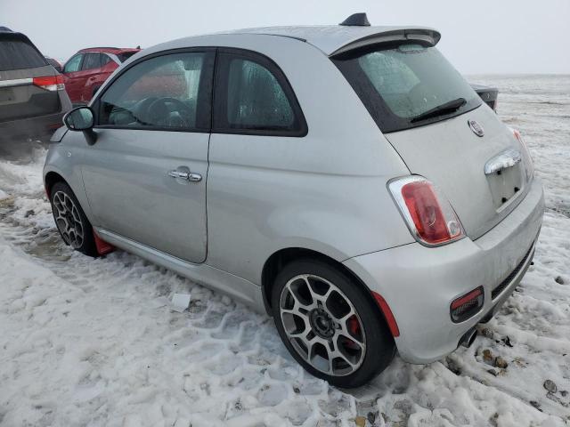 3C3CFFBR4DT737001 - 2013 FIAT 500 SPORT SILVER photo 2