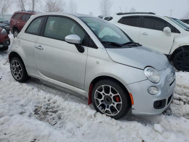 3C3CFFBR4DT737001 - 2013 FIAT 500 SPORT SILVER photo 4