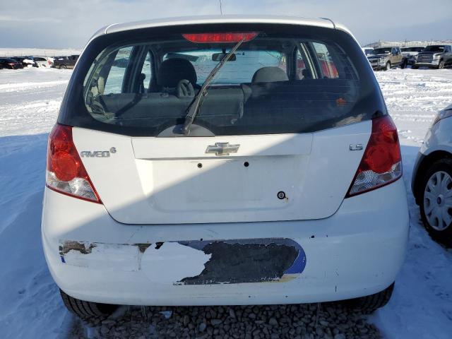 KL1TD66667B731571 - 2007 CHEVROLET AVEO BASE WHITE photo 6