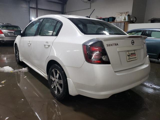 3N1AB6AP0CL776653 - 2012 NISSAN SENTRA 2.0 WHITE photo 2