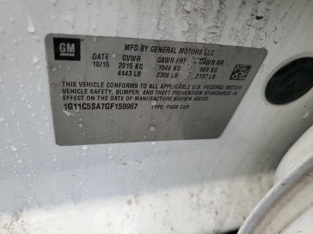 1G11C5SA7GF159967 - 2016 CHEVROLET MALIBU LIM LT 白色 照片 12