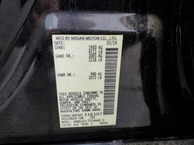 1N4AL3AP1EC316107 - 2014 NISSAN ALTIMA 2.5 BLACK photo 12