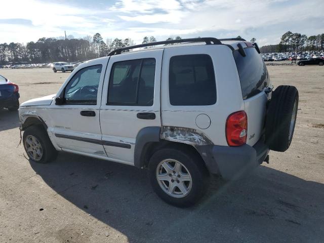 1J4GK48K53W731055 - 2003 JEEP LIBERTY SPORT WHITE photo 2