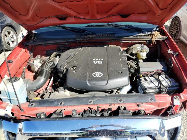 5TEJU4GNXAZ704449 - 2010 TOYOTA TACOMA DOUBLE CAB PRERUNNER RED photo 11