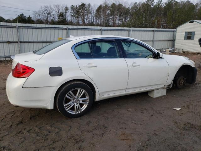 JN1CV6AR0AM460139 - 2010 INFINITI G37 WHITE photo 3