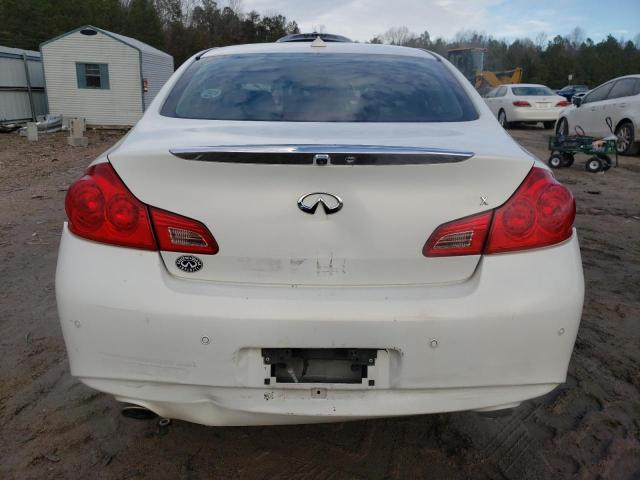 JN1CV6AR0AM460139 - 2010 INFINITI G37 WHITE photo 6