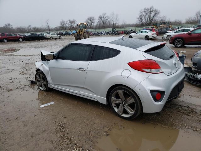 KMHTC6AE5FU229885 - 2015 HYUNDAI VELOSTER TURBO SILVER photo 2