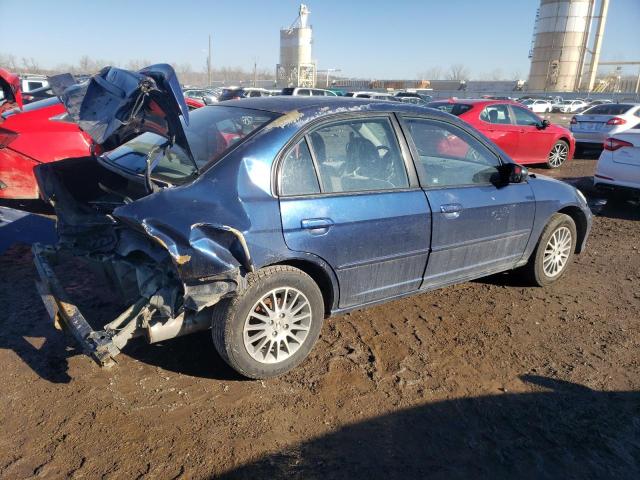 2HGES16575H573751 - 2005 HONDA CIVIC LX BLUE photo 3