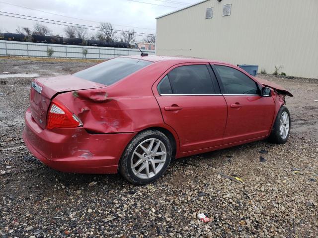3FAHP0JG9AR306860 - 2010 FORD FUSION SEL RED photo 3