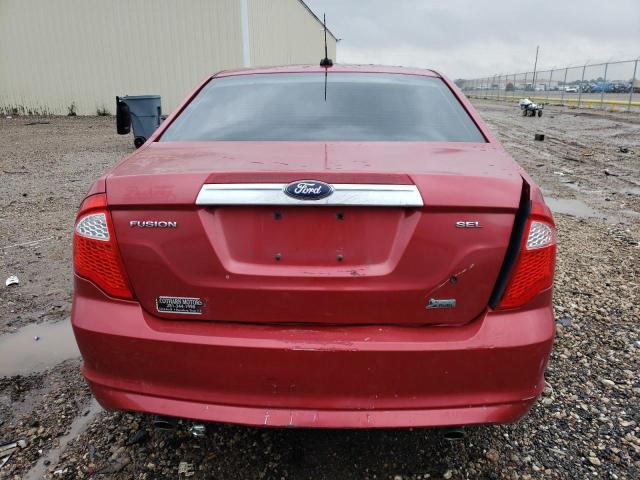 3FAHP0JG9AR306860 - 2010 FORD FUSION SEL RED photo 6