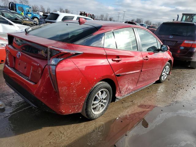 JTDKARFU6H3537308 - 2017 TOYOTA PRIUS RED photo 3