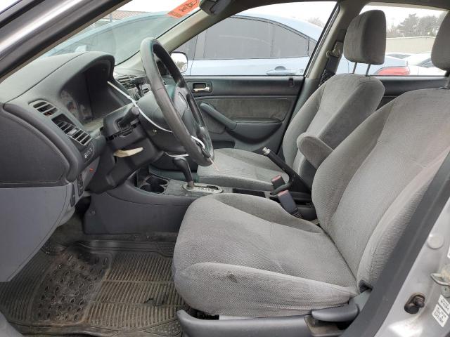 2HGES16592H543050 - 2002 HONDA CIVIC LX GRAY photo 7