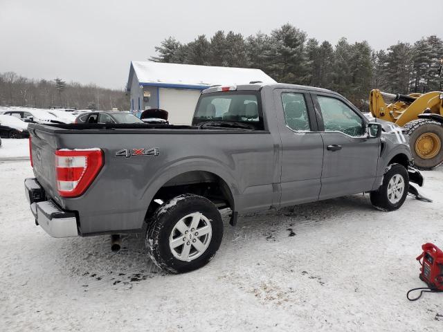 1FTEX1EP9NKF30329 - 2022 FORD F150 SUPER CAB GRAY photo 3