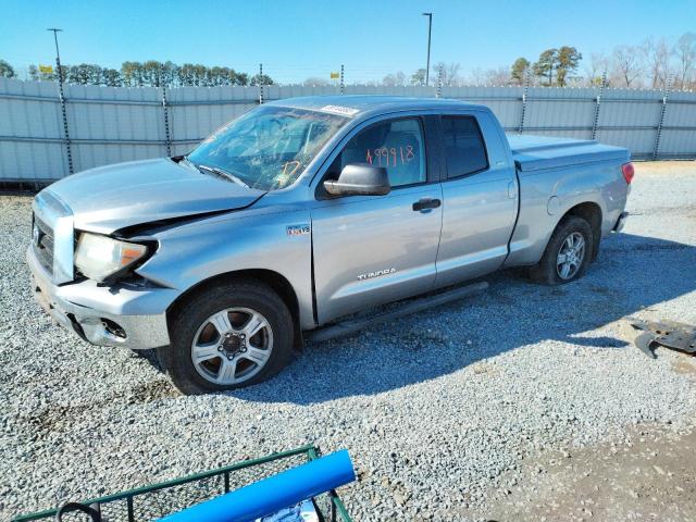 5TFRV54199X072716 - 2009 TOYOTA TUNDRA DOUBLE CAB SILVER photo 1