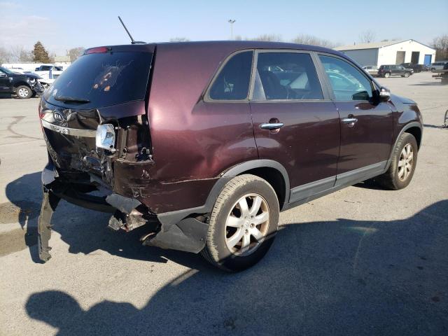 5XYKT3A13BG067259 - 2011 KIA SORENTO BASE BURGUNDY photo 3