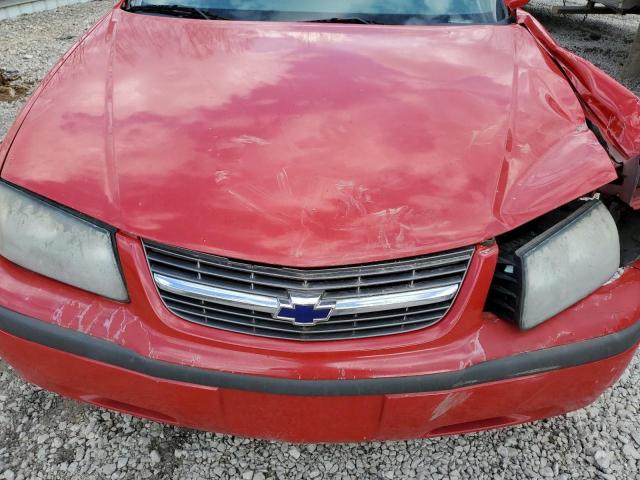 2G1WF52E549306324 - 2004 CHEVROLET IMPALA RED photo 11