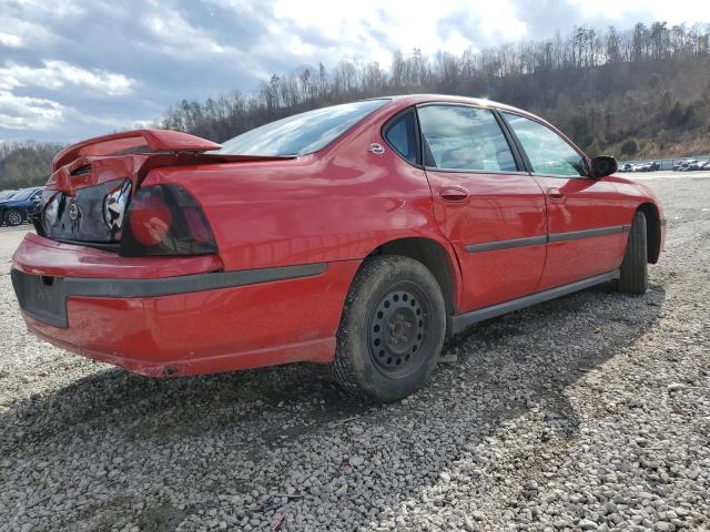 2G1WF52E549306324 - 2004 CHEVROLET IMPALA RED photo 3