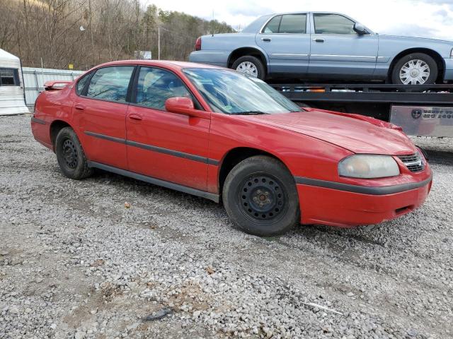 2G1WF52E549306324 - 2004 CHEVROLET IMPALA RED photo 4