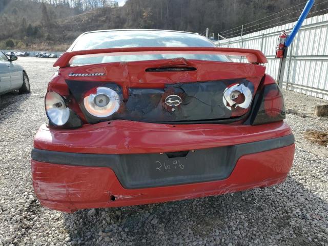 2G1WF52E549306324 - 2004 CHEVROLET IMPALA RED photo 6