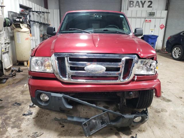 1FTYR14D39PA12417 - 2009 FORD RANGER SUPER CAB RED photo 5