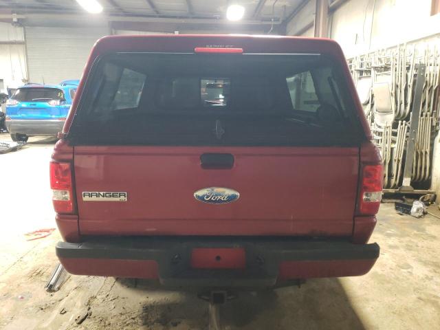 1FTYR14D39PA12417 - 2009 FORD RANGER SUPER CAB RED photo 6