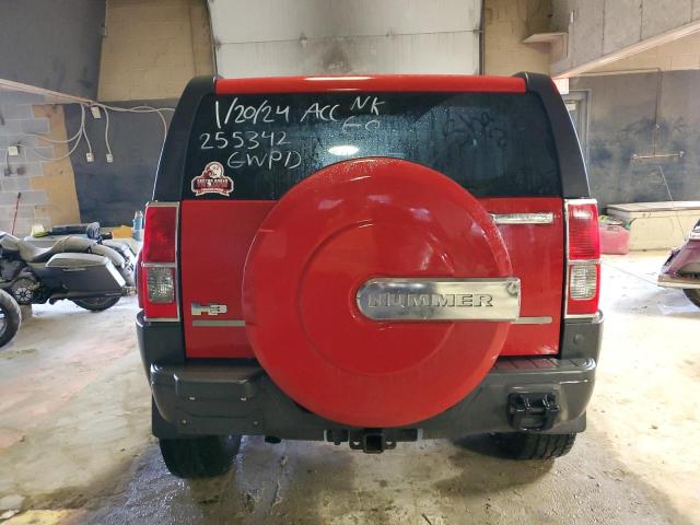 5GTDN13E178255342 - 2007 HUMMER H3 RED photo 6