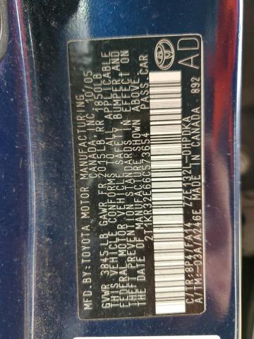 2T1KR32E66C573654 - 2006 TOYOTA COROLLA MA XR BLUE photo 12