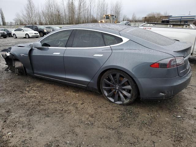 5YJSA1DP3DFP23383 - 2013 TESLA MODEL S GRAY photo 2