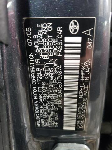 JTKKT604360129874 - 2006 TOYOTA SCION XA BLUE photo 12