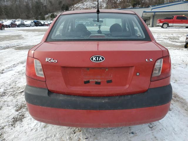 KNADE123986321833 - 2008 KIA RIO BASE RED photo 6