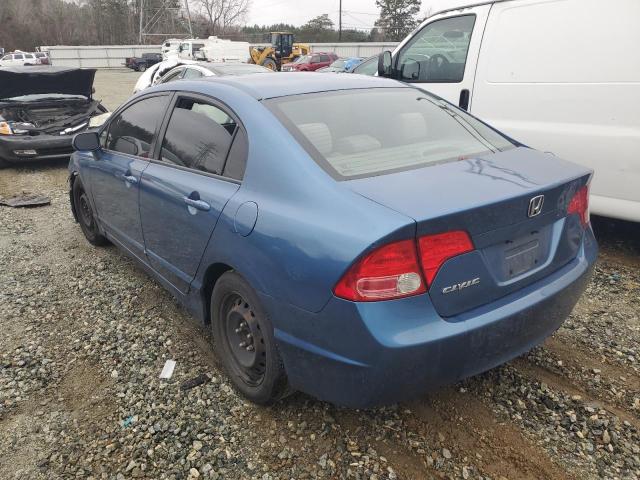 2HGFA16557H513882 - 2007 HONDA CIVIC LX BLUE photo 2