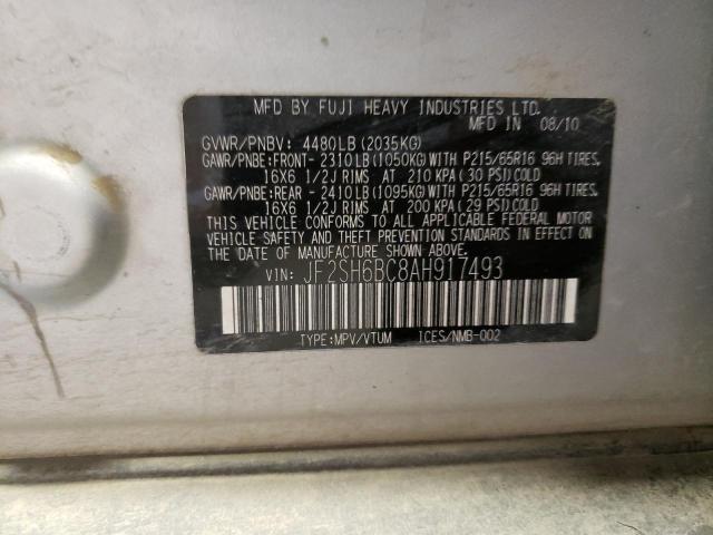 JF2SH6BC8AH917493 - 2010 SUBARU FORESTER XS Gümüş foto 13