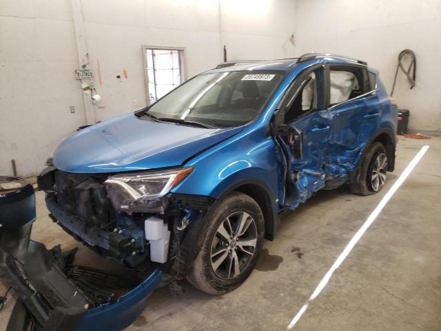 JTMWFREV8JJ742191 - 2018 TOYOTA RAV4 ADVENTURE BLUE photo 1