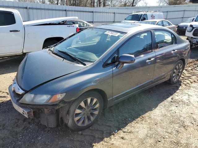 2HGFA16919H520821 - 2009 HONDA CIVIC EXL GRAY photo 1