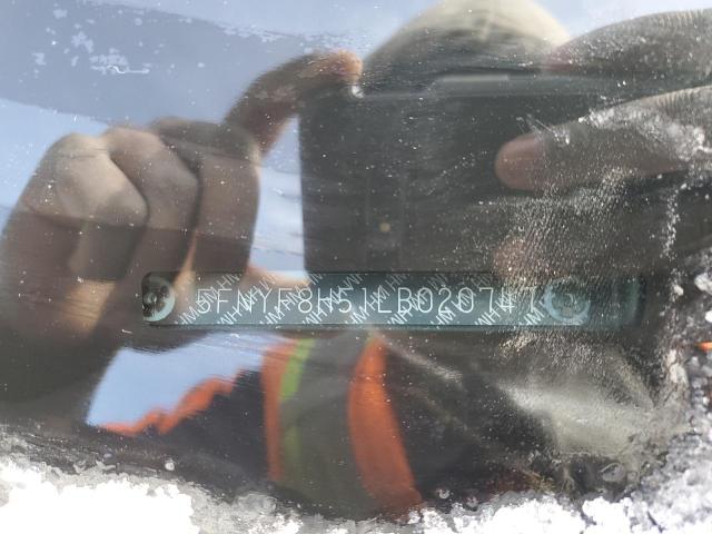 5FNYF8H51LB020747 - 2020 HONDA PASSPORT EXL BLUE photo 12