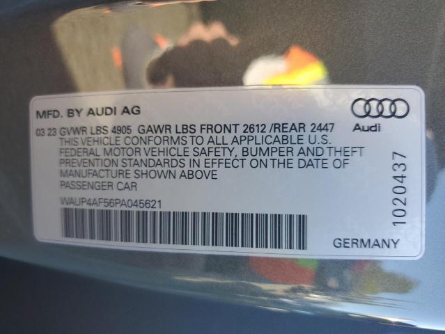 WAUP4AF56PA045621 - 2023 AUDI S5 PREMIUM PLUS ნაცრისფერი ფოტო 12