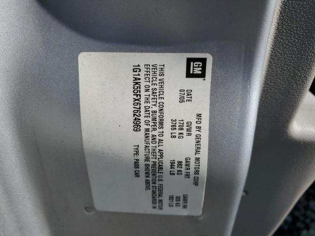 1G1AK55FX67624969 - 2006 CHEVROLET COBALT LS SILVER photo 12