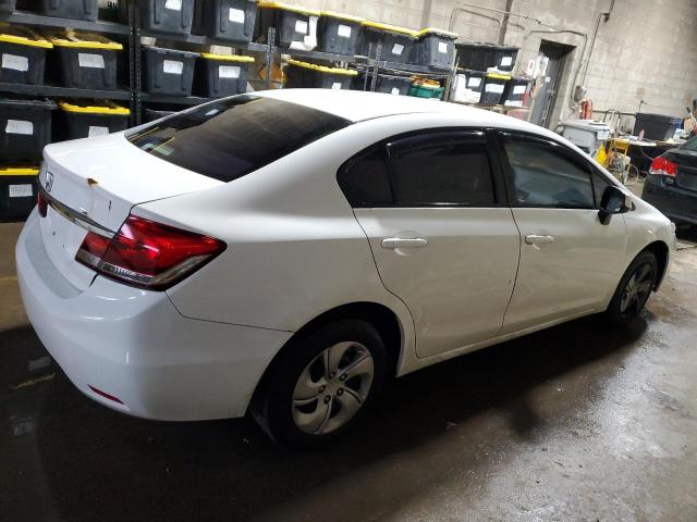 19XFB2F52DE044694 - 2013 HONDA CIVIC LX WHITE photo 3