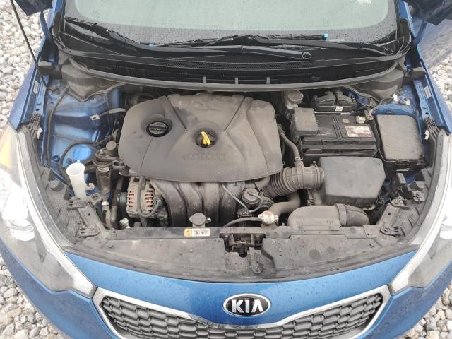 KNAFX4A81F5365166 - 2015 KIA FORTE EX BLUE photo 11