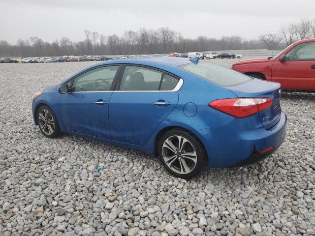 KNAFX4A81F5365166 - 2015 KIA FORTE EX BLUE photo 2