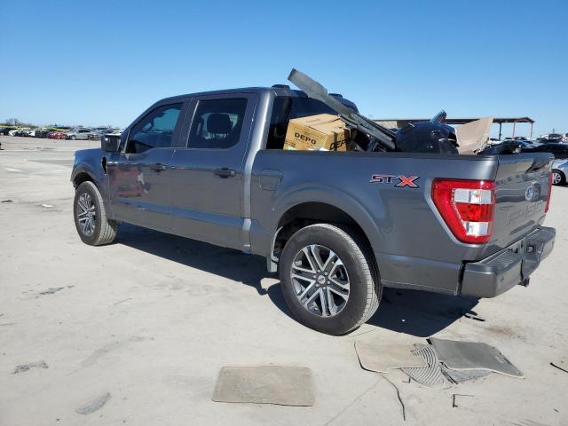 1FTEW1C59NKF21781 - 2022 FORD F150 SUPERCREW GRAY photo 2