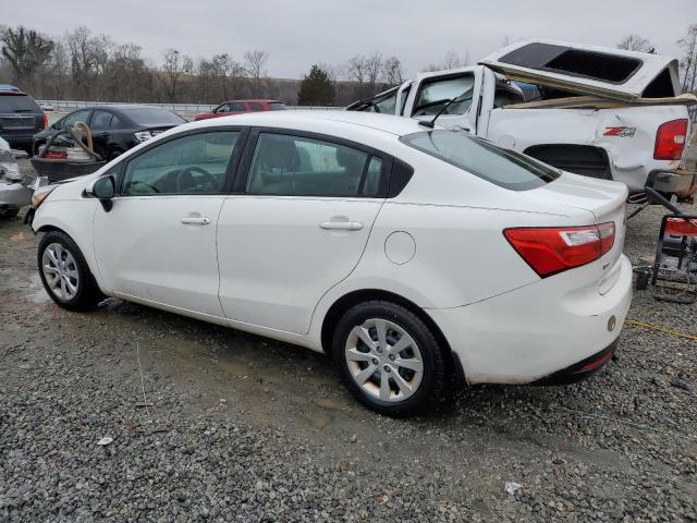 KNADM4A35E6326786 - 2014 KIA RIO LX WHITE photo 2