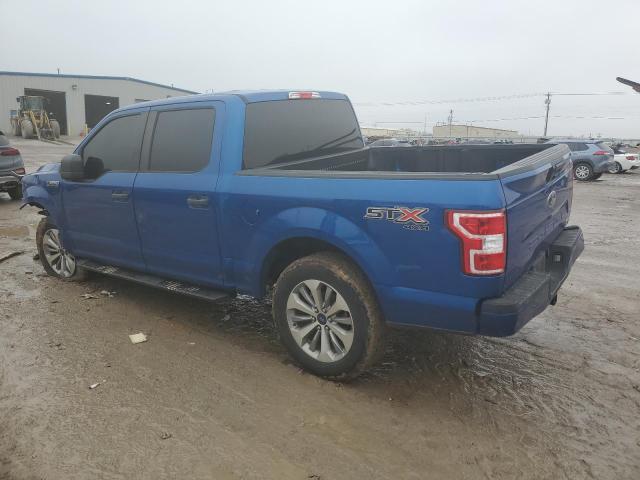 1FTEW1EP6JKF21276 - 2018 FORD F150 SUPERCREW BLUE photo 2
