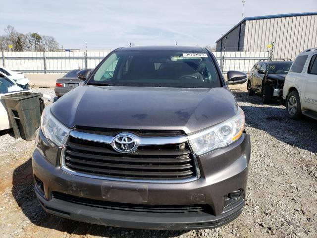 5TDZARFH3ES004974 - 2014 TOYOTA HIGHLANDER LE GRAY photo 5