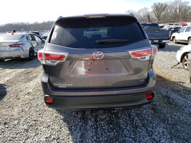 5TDZARFH3ES004974 - 2014 TOYOTA HIGHLANDER LE GRAY photo 6