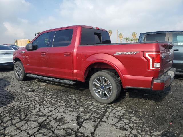 1FTEW1CP1HKC29953 - 2017 FORD F150 SUPERCREW RED photo 2