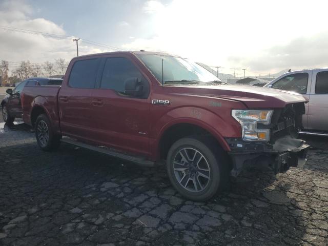 1FTEW1CP1HKC29953 - 2017 FORD F150 SUPERCREW RED photo 4