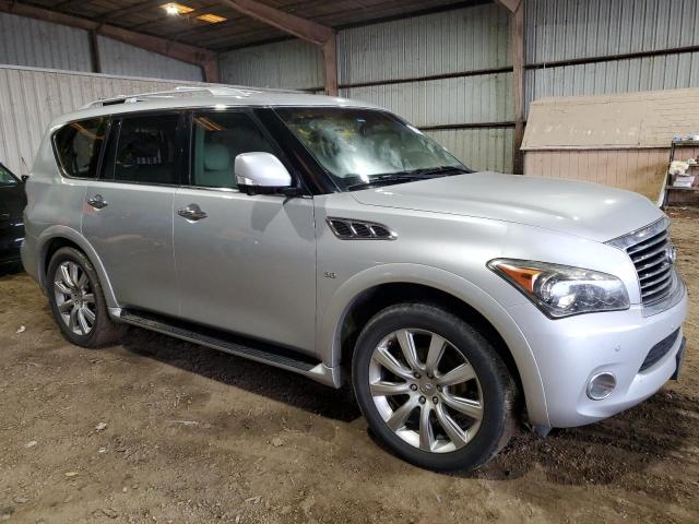 JN8AZ2NF1E9556540 - 2014 INFINITI QX80 SILVER photo 4